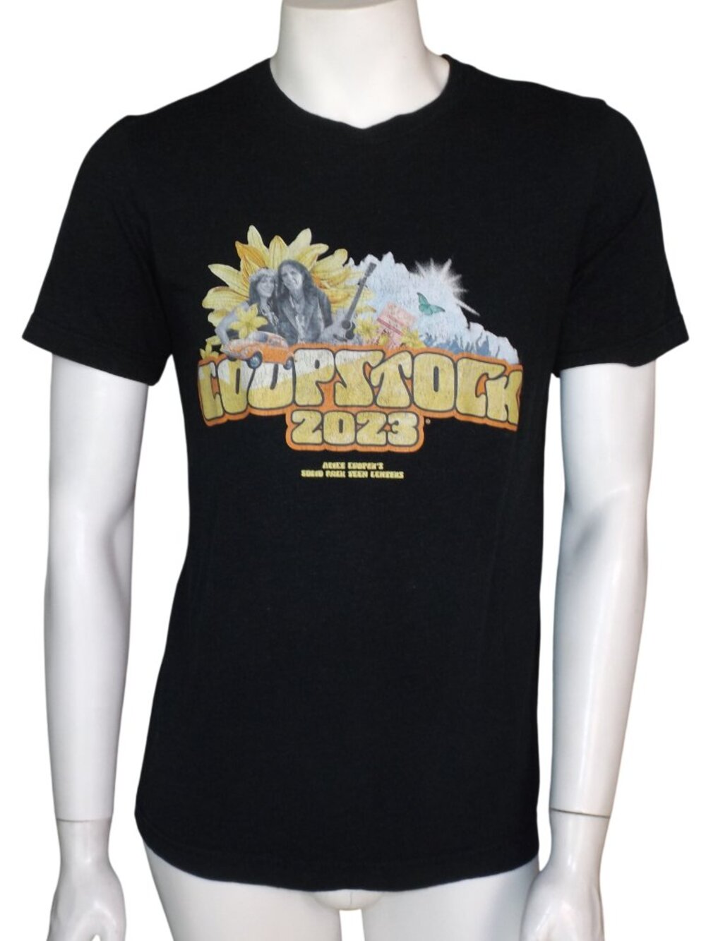 ALICE COOPER COOPSTOCK Concert, M, Phoenix Fundraiser, Black, Cracked, 2023